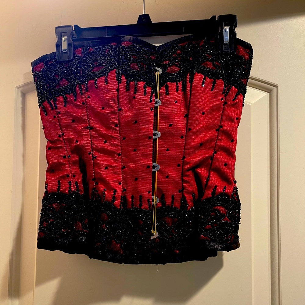 Embroidered corset
